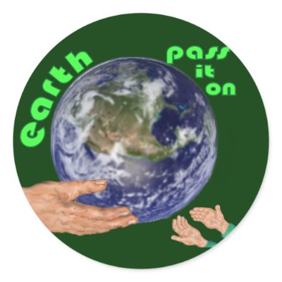 earth pass it on stickers by artbyjehf