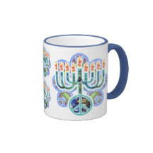 Earth Peace Menorah Mugs