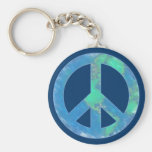 Earth Peace Sign Keychain