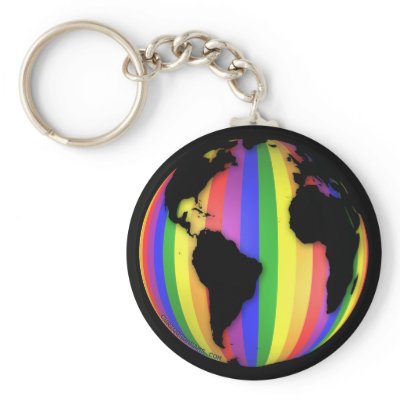 Earth Rainbow Keychain by Curious_Dreams