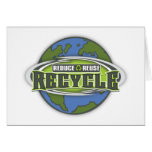 Earth Reduce, Reuse and Recycle Cards