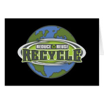 Earth Reduce, Reuse and Recycle Cards