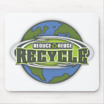 Earth Reduce, Reuse and Recycle Mousepad