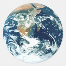 Earth Round Stickers