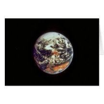 Earth, seen from Apollo 17, 1972, courtesy of NASA Greeting Card