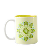 Earth & Sky Mandala on Yellow Mug