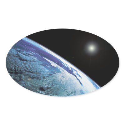 earth oval stickers by arteologist23