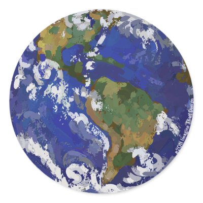Earth Stickers by ImagineThatDesign