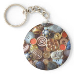 Earth Tone Buttons Key Chains