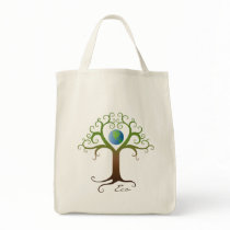 Earth tree tote bags