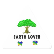 Earth Tree Lover Triangle Stickers
