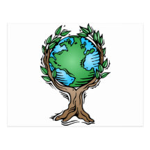 earth tree postcard