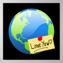 earth valentine note poster FROM 14.95