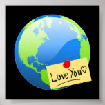 earth valentine note poster FROM 14.95