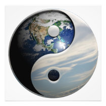 Earth Yin and Yang Symbol Photo