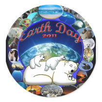 EARTHDAY 2011 ROUND STICKERS