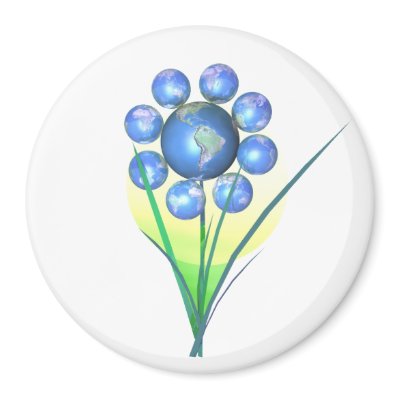 Earthday Flower Refrigerator Magnet by Peerdrops