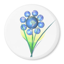 Earthday Flower Refrigerator Magnet