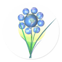 Earthday Flower Sticker