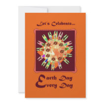 Earthday Round The World Invitations