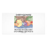 Earthquakes Mother Nature's Way Showing Faults Photo Card Template
