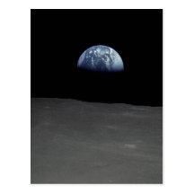 Earthrise Famous Image from the Moon Postcards