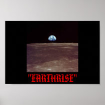 EARTHRISE OVER LUNA! POSTER