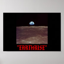 EARTHRISE OVER LUNA! POSTER