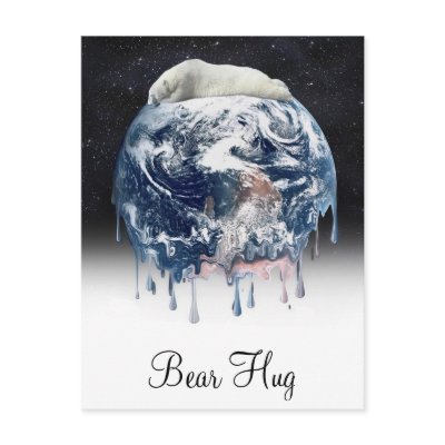 Earth's Bear Hug (w/Half Universe Background) Post Card by gravityx9