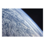 Earth's horizon against the blackness of space art photo