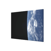Earth's horizon and the blackness of space gallery wrap canvas