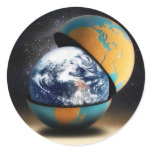 Earth's Protective Cover Round Stickers