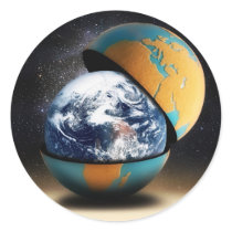 Earth's Protective Cover Round Stickers