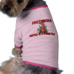 Earthworm trapped in a human body dog t-shirt