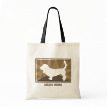 Earthy Basset Hound Gifts Canvas Bags