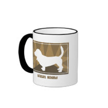 Earthy Basset Hound Gifts Mugs