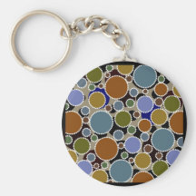 Earthy coloured circles background key chains