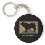Earthy English Bulldog Keychain