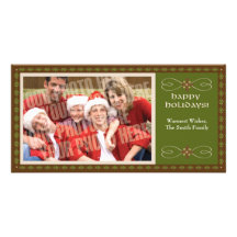 Earthy green with single photo photo cards