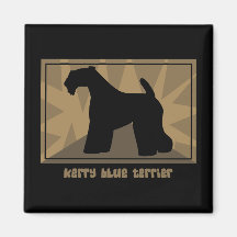 Earthy Kerry Blue Terrier Fridge Magnet