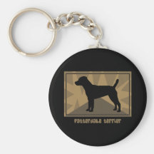 Earthy Patterdale Terrier Keychain