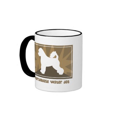 Earthy Portuguese Water Dog Mug by MenagerieMayhem