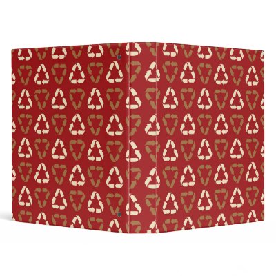Earthy Recycle Symbol Binder by naturetees