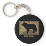 Earthy Saint Bernard Key Chain
