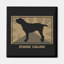 Earthy Spinone Italiano Refrigerator Magnets