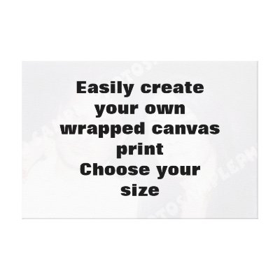 Easily create your canvasprint Remove the big text Stretched Canvas Print by prints_posters