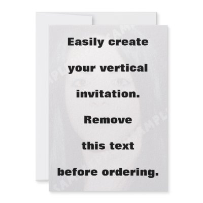 Easily create your vertical photo invitation by easilycreateyourown