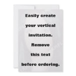 Easily create your vertical photo invitation