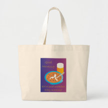 East a Good breakfast Canvas Bags