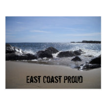 East Coast Proud - Beach / Rocks Postcard